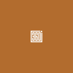 360 logo icon flat vector design