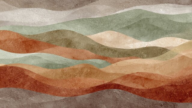 Abstract Earth Tone Landscape