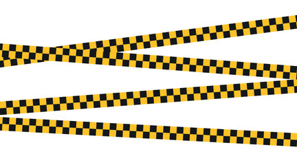 Safety Caution tapes. Yellow warning tapes. Abstract stripes for police, traffic accidents, and construction sites. Danger tape.