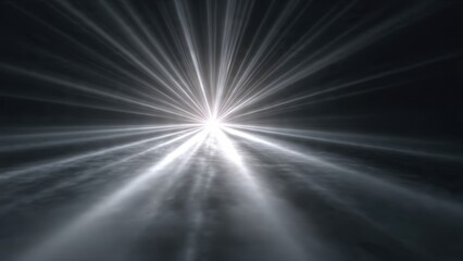 Fototapeta premium Light Rays Shining in Dark Space