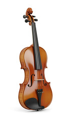 Fototapeta premium Violin on White Background – Musical Instrument