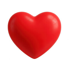 Fototapeta premium Bright red heart shape isolated on transparent background