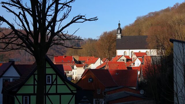 historic city ruhla in thuringia germany 4k 25fps video