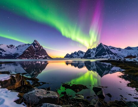 Fotograf&iacute;a hiperrealista amanecer, agua espejo perfectamente