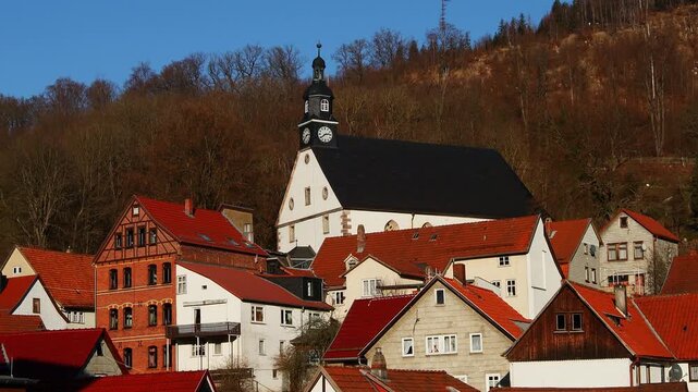 historic city ruhla in thuringia germany 4k 25fps video