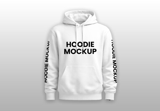 White Hoodie Apparel Garment Mockup