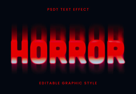 Red Blurred Thriller Text Effect Horror Distorted Font