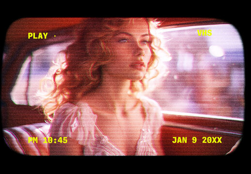 VHS Glitch Tape Photo Effect