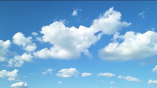 Cloudscape, Timelapse of beautiful Blue sky with clouds forming a bright and playful open background