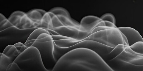 Obraz premium Swirling smoke in monochrome