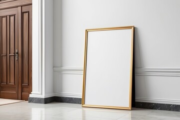 Hotel Entrance Signage Mockup with blank white empty space for placing your design