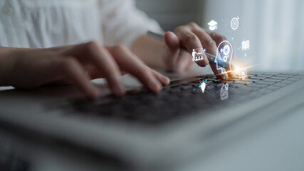 Concept of education and continuous learning. A network of e-learning resources for training,...