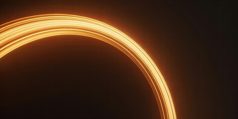 Circular light trail at night