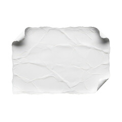 Obraz premium Crinkled white paper isolated on transparent background