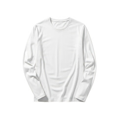 Fototapeta premium Plain white long sleeve t-shirt isolated on transparent background