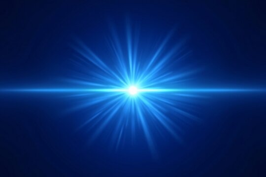 Sparkling blue light effect, lens flare
