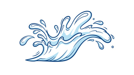 Fototapeta premium Playful Vector Icon Capturing a Dynamic Milk Splash in Expressive Hand-Drawn Style. transparent.