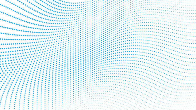 Light blue halftone wave pattern with smooth dotted lines for calm and clean background designs