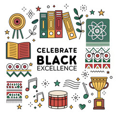 Black History Month Celebration, Honoring Black Excellence, African American Heritage Month, Black Culture and Legacy, Celebrating Black Voices