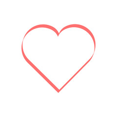 Red heart symbol, love icon. Red love symbol, heart shape png.