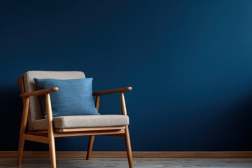 Stylish Interior Design of a Modern Living Room With Only Armchair