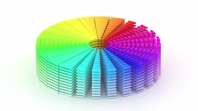 Volumetric 3D Color Wheel Cylinder Animation