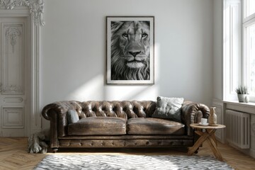 Modern White Interior Design of A Living Room