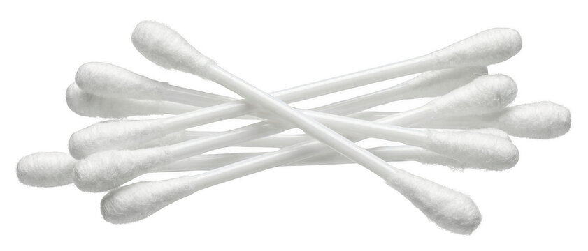 Intertwined White Cotton Buds for Hygiene and Cleaning