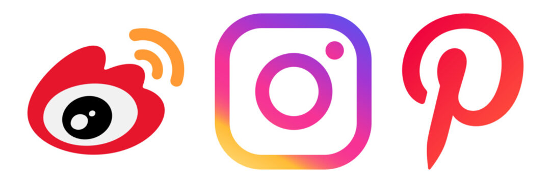 Weibo Instagram Pinterest Icons