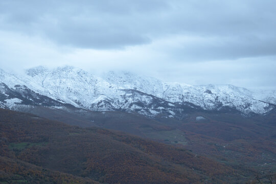 Snowy Sierra de Hervas mountains