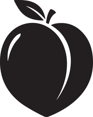 Fototapeta premium Peach Silhouette on White Background