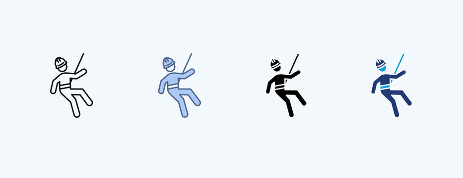 Fall Protection Multiple Icon Illustration Vector