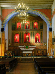 Obraz premium Sanctuary And Altar Inside The Mission San Juan Bautista