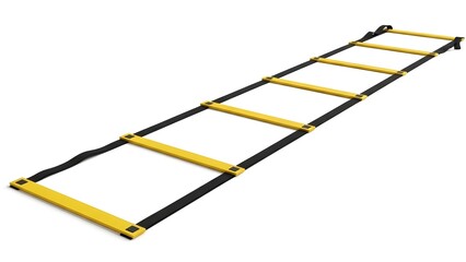 Plain Agility Ladder Isolated on White Background