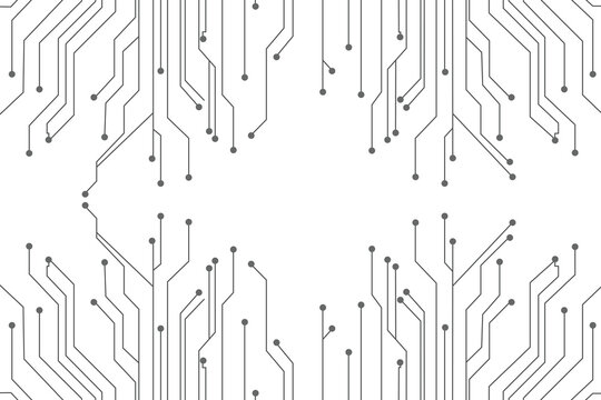 Abstract Circuit Board Lines and Dots pattern background technology