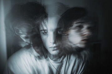 portrait of a young person struggling