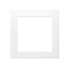 Obraz premium Simple white square paper frame border on black