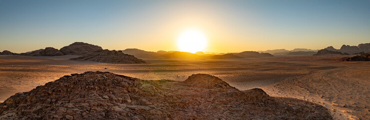 Obraz premium Aerial view at Wadi Rum Jordan