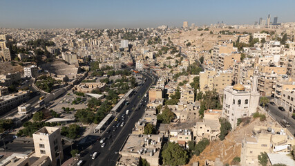Naklejka premium Downtown Amman on a hot sunny summer day 