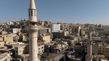 Downtown Amman on a hot sunny summer day 