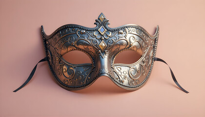 Carnival mask isolated on pastel background