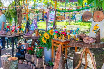 Outdoor artisan market selling local culture handicrafts and folk art © VICTOR A ARGUELLO