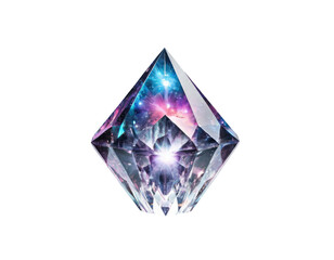 A diamond with a unique galaxy design on its surface