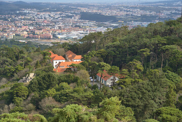View from the Pena Palace in Sinatra, Portugal