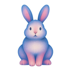 Obraz premium PNG Cute gradient bunny illustration