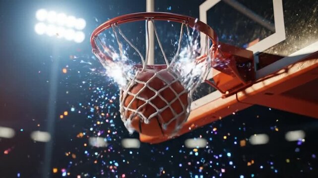 Basketball Slam Dunk Sports Action Video.