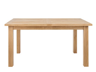 A simple wooden table with a square top on a clean white background, perfect for various uses such as photography props, product displays, or interior design schemes