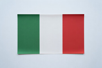 Fototapeta premium Vibrant Italian flag evoking patriotism and national pride, perfect for travel posters or cultural event promotions showcasing Italy