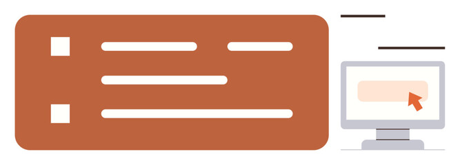 Online registration, digital surveys, data input, task management, information submission, UI design concept. List form with checkboxes and a monitor with clicking cursor. Online registration © robu_s