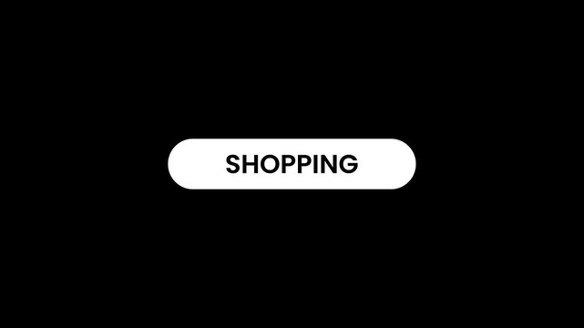 Shopping button on black background.